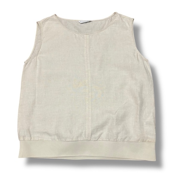 Tatuum Beige Boxy Linen Blouse OMALO – Small - Picture 4 of 13